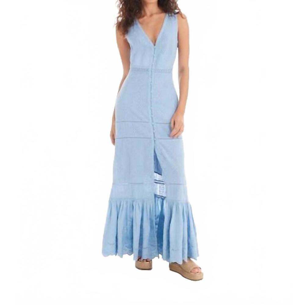 NEW ALLISON eyelet aspen maxi dress in blue